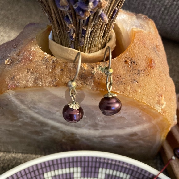 Elegant Purple Beaded Necklace and Earring Set - Picture 4 of 6